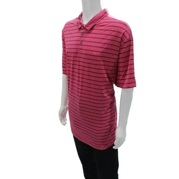 Tommy Bahama Mens Striped Polo Shirt Pink Blue Size Extra Extra Extra Large Big - Picture 3 of 7